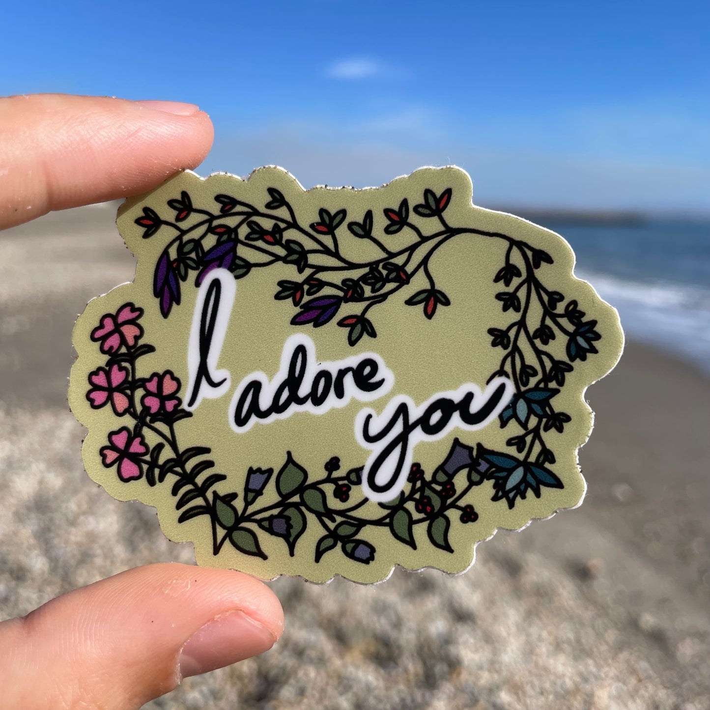 “I adore you” Vinyl Sticker