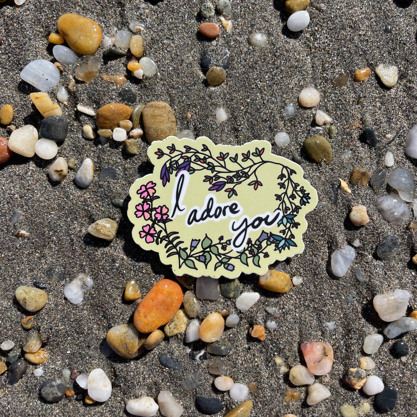 “I adore you” Vinyl Sticker