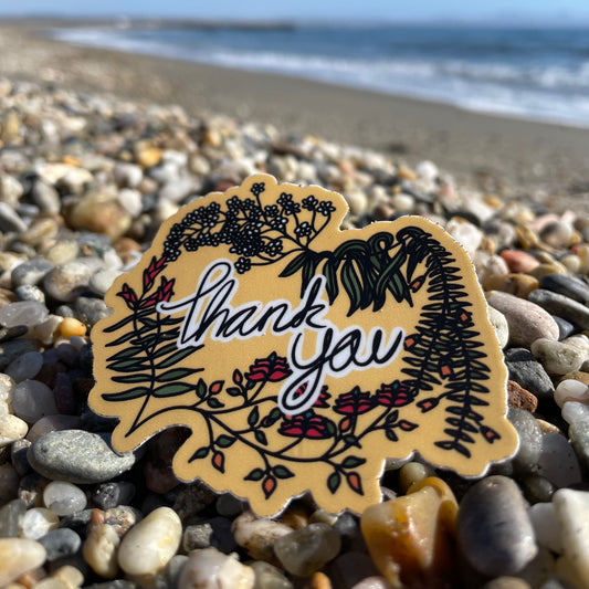 ‘Thank you” Vinyl Sticker